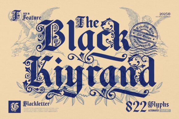 Black Kiyrand: A Bold Blackletter Typeface for Web