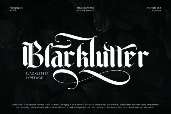 Blacklutter: A Bold Blackletter Typeface for Campaigns