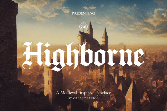 Highborne: A Majestic Blackletter Typeface for Editorial Design