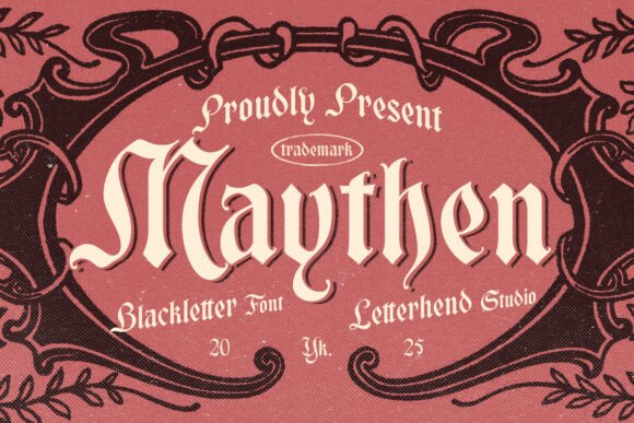 Maythen: A Majestic Blackletter Font for Web Design