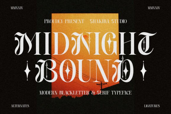 Midnight Bound: A Bold Serif Typeface for Editors