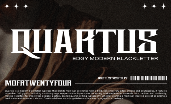 Quartus: A Blackletter Typeface for Modern Campaigns