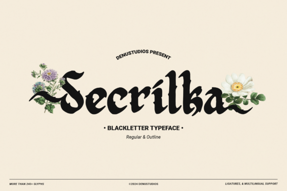 Secrilka Blackletter Typeface Review for Makers