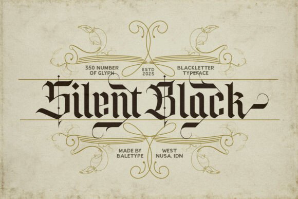 Silent Black: A Stylish Blackletter Font for Branding