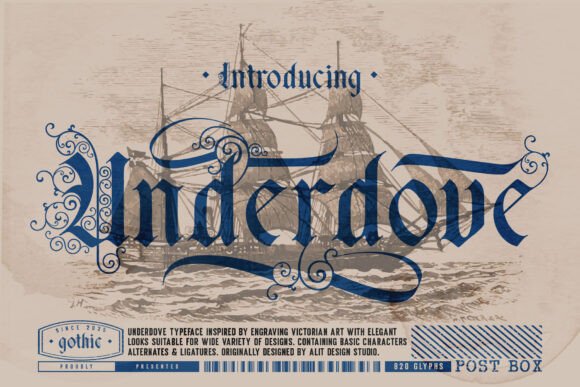 Underdove: A Gothic Typeface for Bold Campaigns