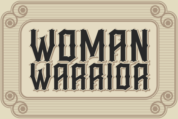 Woman Warrior: A Bold Blackletter Font for Branding