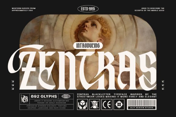 Zentras: A Bold Blackletter Typeface for Modern Design
